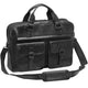 Mancini Laptop Briefcases Black Mancini Buffalo Briefcase with Dual Compartments for 15.6” Laptop