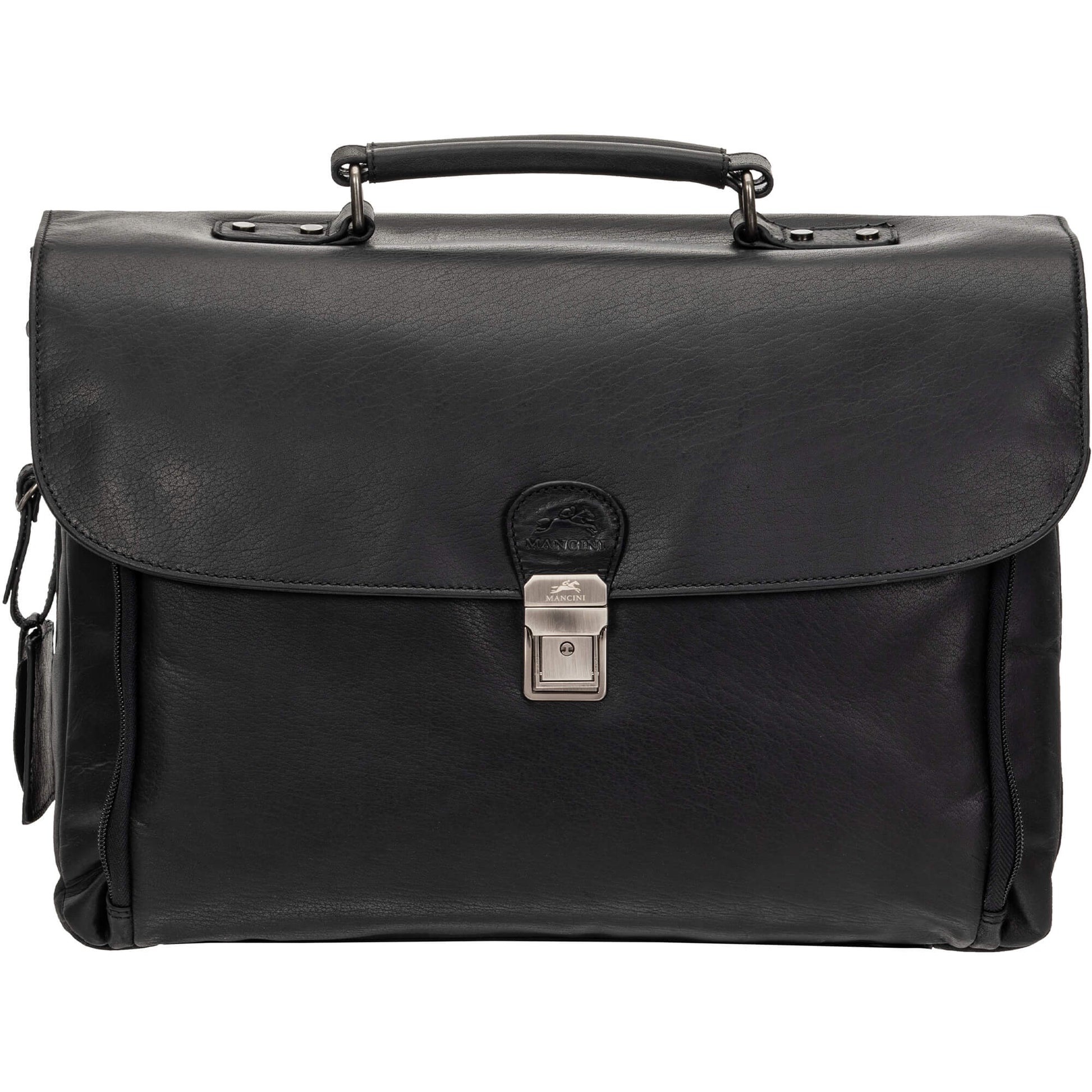 Mancini Laptop Briefcases Mancini BUFFALO Double Compartment Briefcase for 15.6" Laptop/Tablet