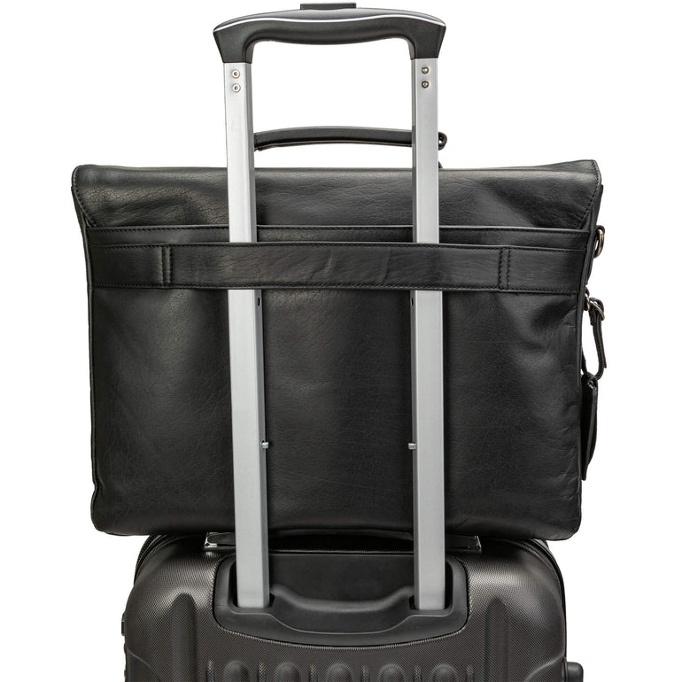 Mancini Laptop Briefcases Mancini BUFFALO Double Compartment Briefcase for 15.6" Laptop/Tablet