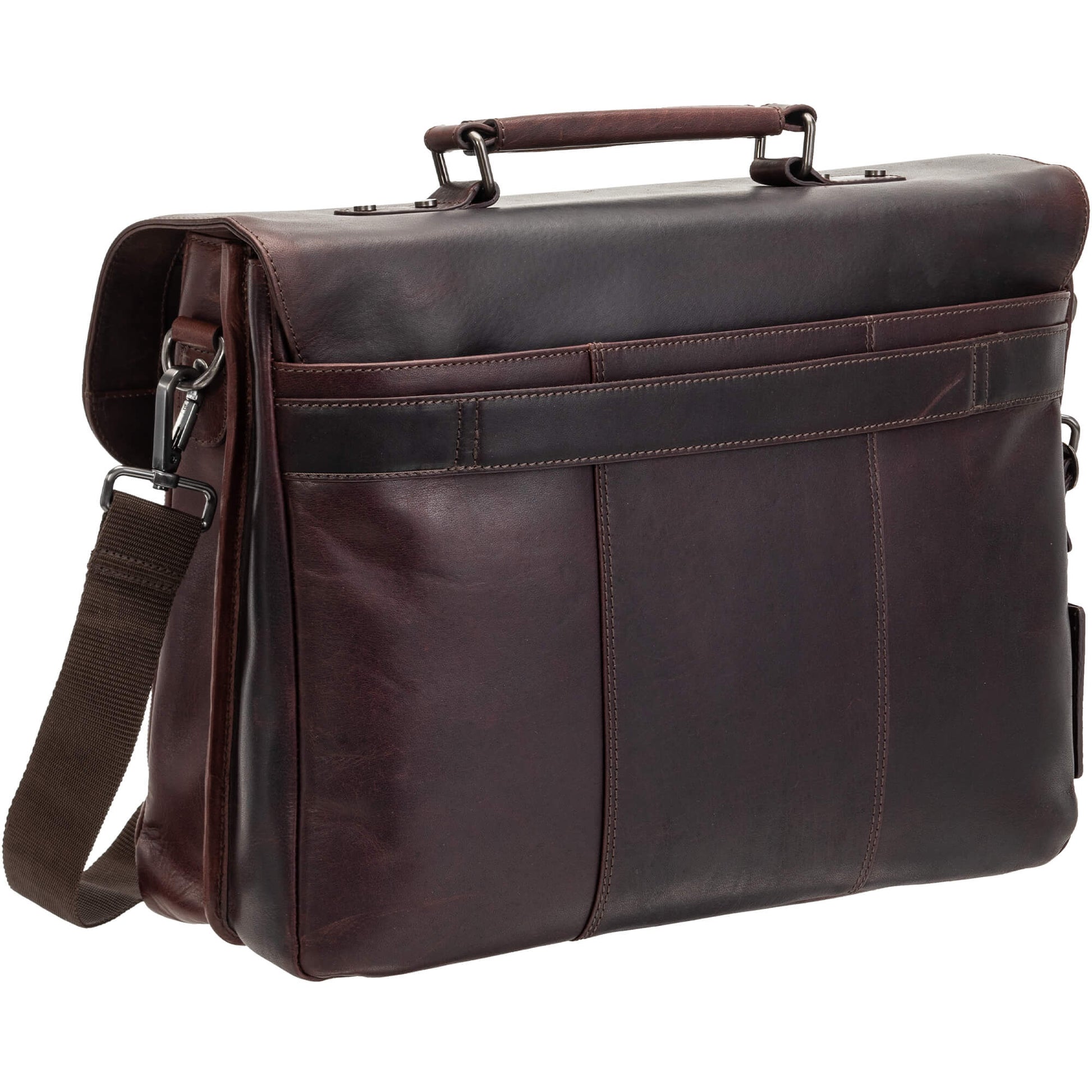 Mancini Laptop Briefcases Mancini BUFFALO Double Compartment Briefcase for 15.6" Laptop/Tablet
