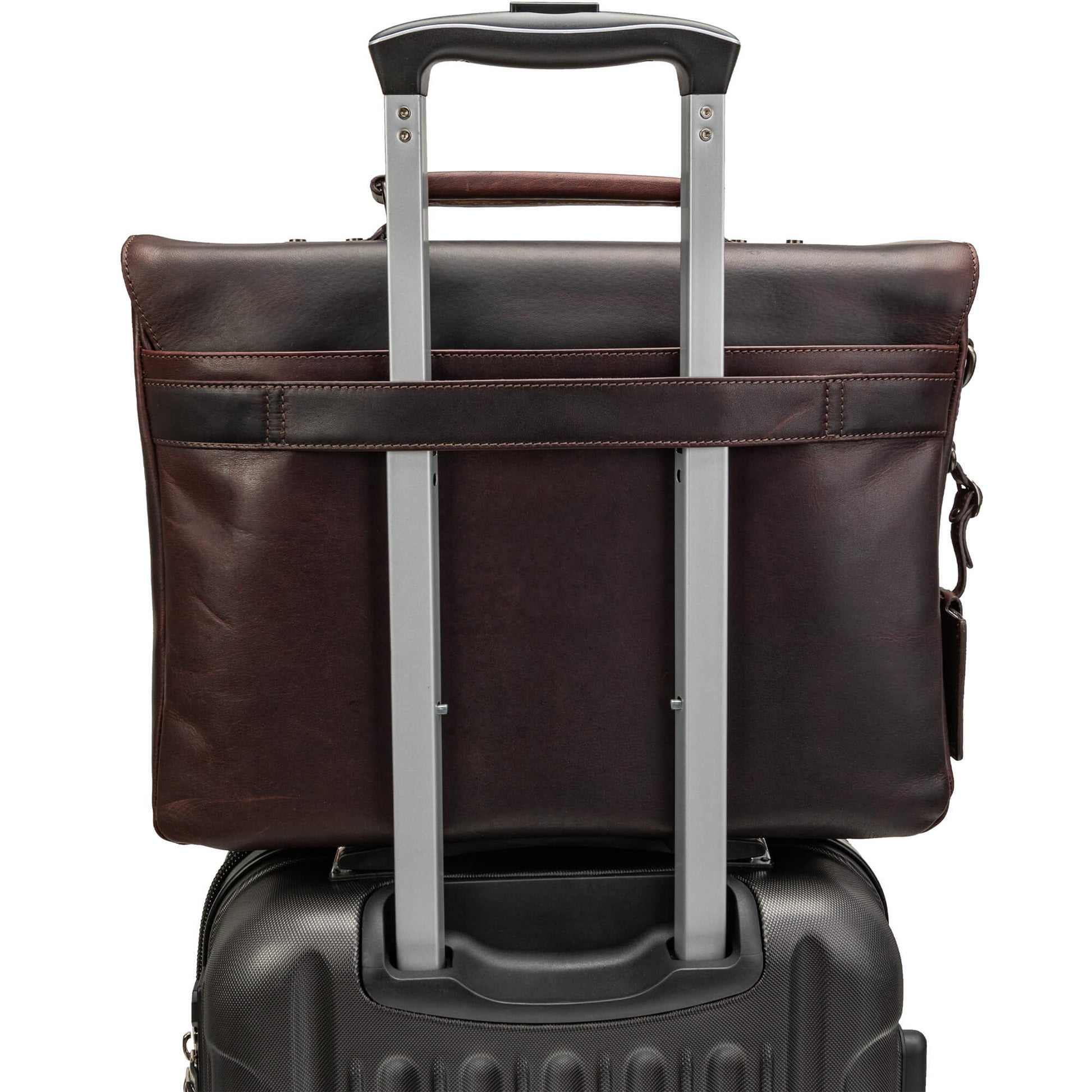 Mancini Laptop Briefcases Mancini BUFFALO Double Compartment Briefcase for 15.6" Laptop/Tablet