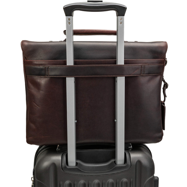 Mancini Laptop Briefcases Mancini BUFFALO Double Compartment Briefcase for 15.6" Laptop/Tablet