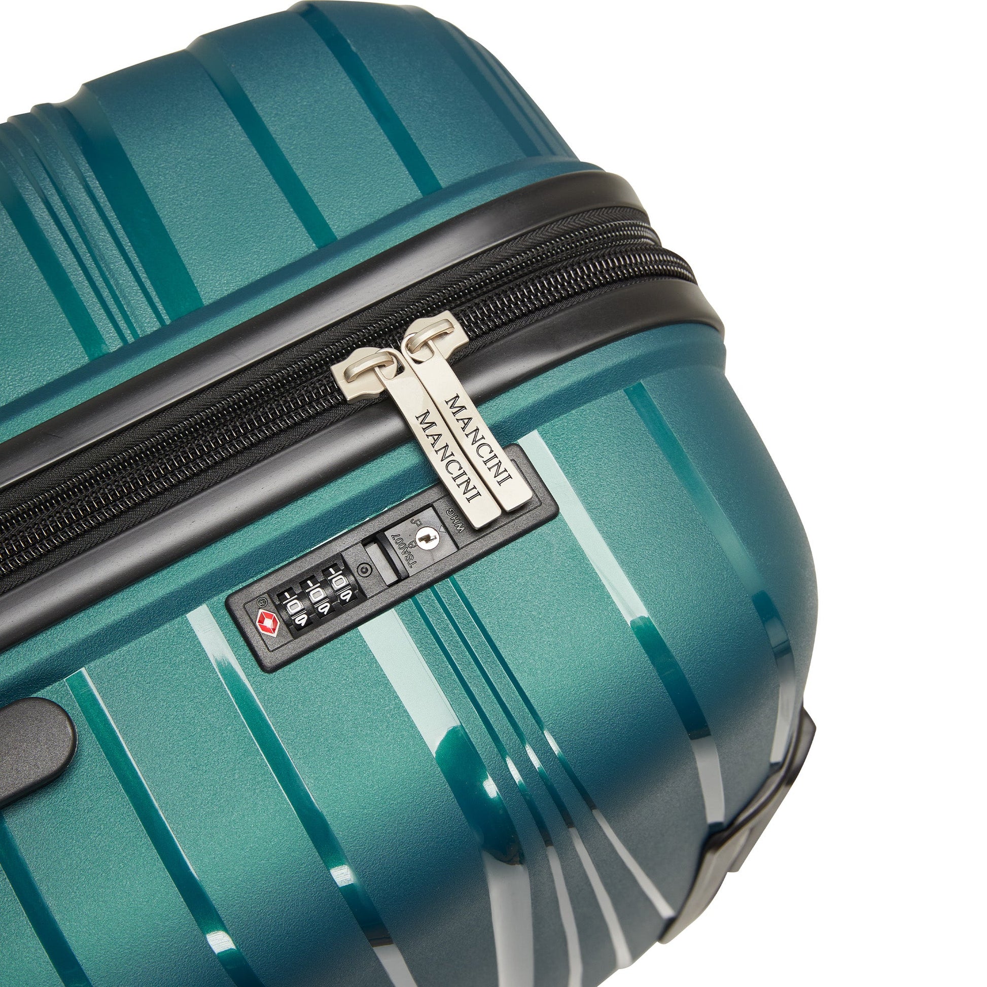 Mancini Luggage Mancini Bermuda Collection Polypropylene Spinner Luggage 2-Piece Set (Carry-On & Large)