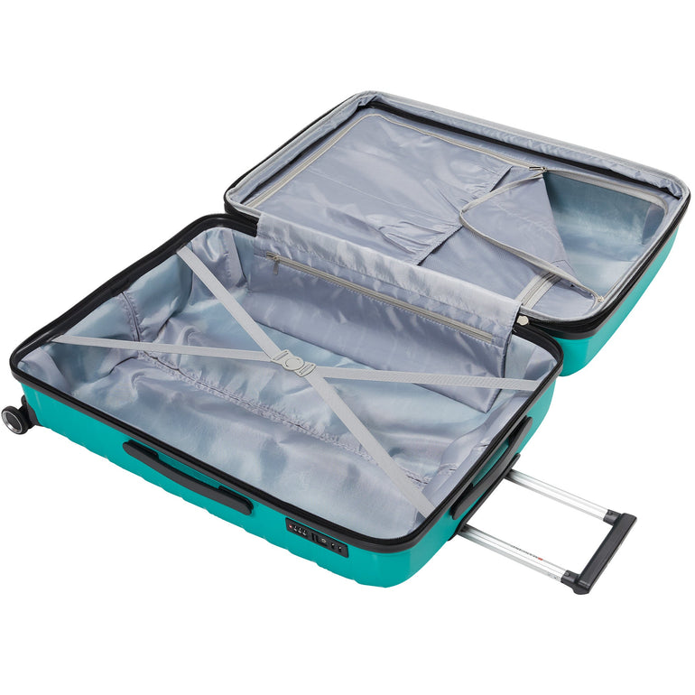 Mancini Luggage Mancini Bermuda Collection Polypropylene Spinner Luggage 2-Piece Set (Carry-On & Large)