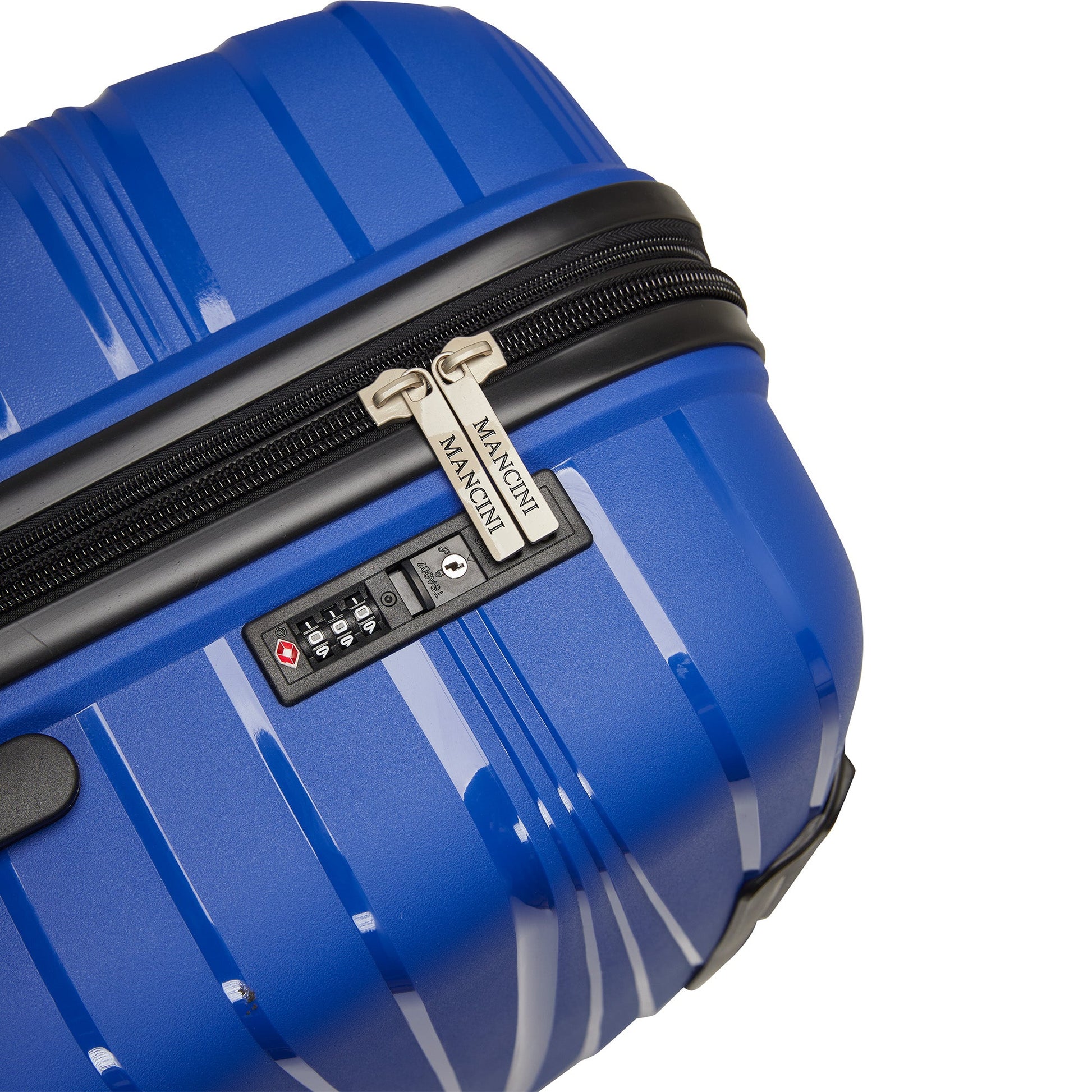 Mancini Luggage Mancini Bermuda Collection Polypropylene Spinner Luggage 2-Piece Set (Carry-On & Large)