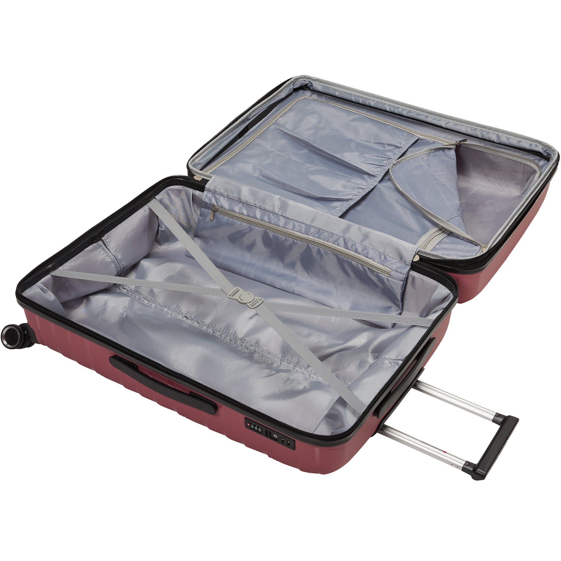 Mancini Luggage Mancini Bermuda Collection Polypropylene Spinner Luggage 2-Piece Set (Carry-On & Large)