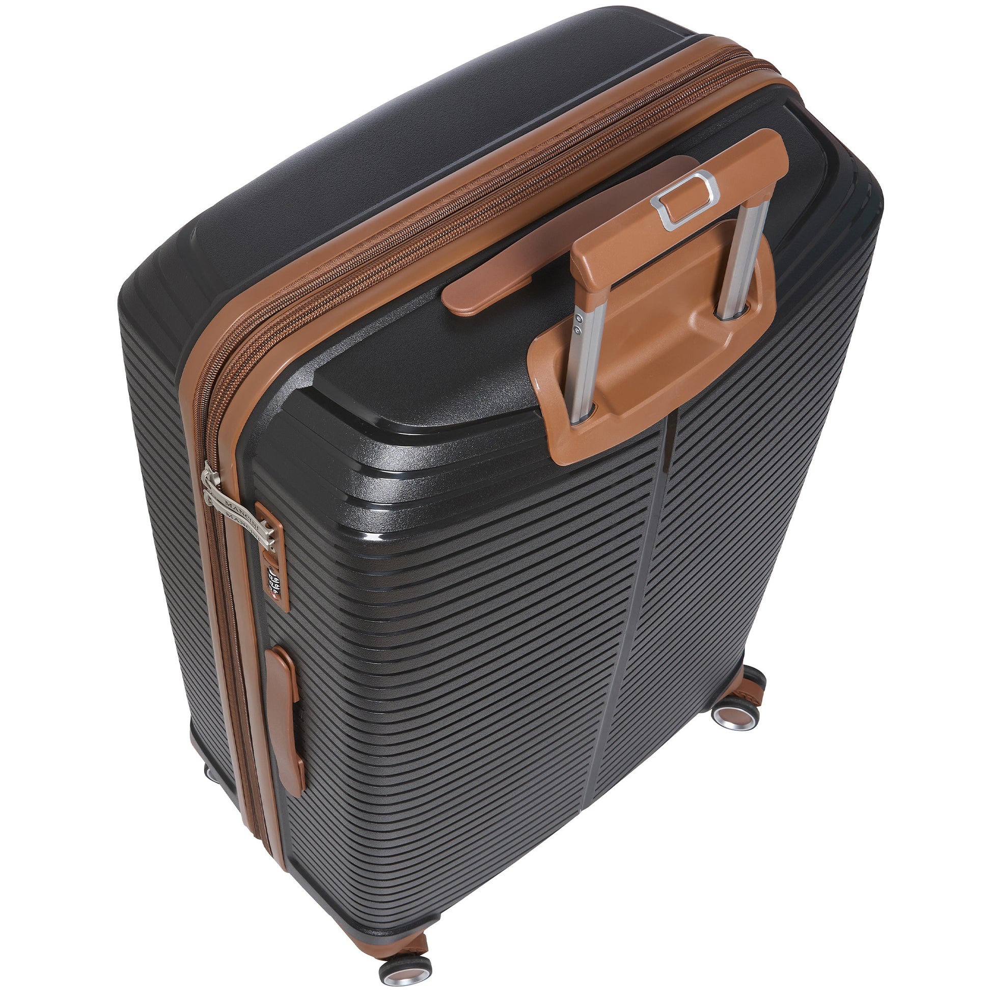 Mancini Luggage Mancini St. Lucia Collection Polypropylene Spinner Luggage 2-Piece Set (Carry-On & Large)