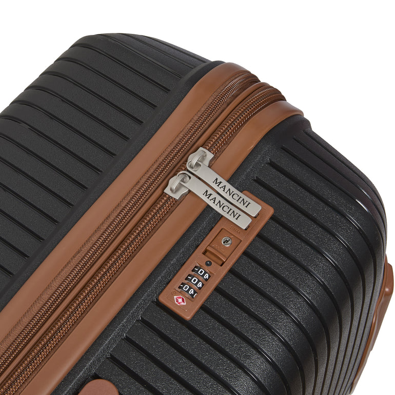 Mancini Luggage Mancini St. Lucia Collection Polypropylene Spinner Luggage 2-Piece Set (Carry-On & Large)