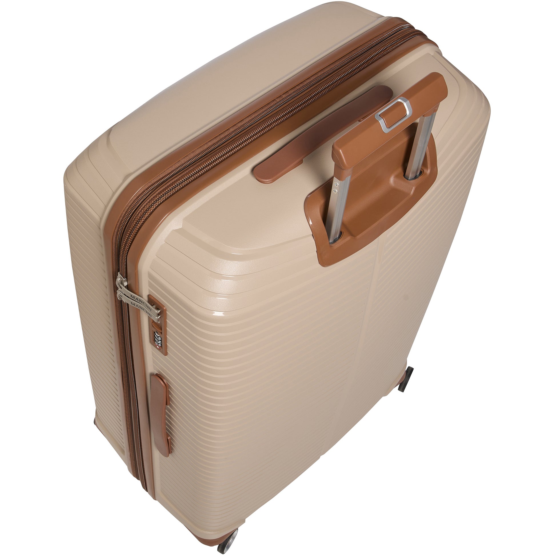 Mancini Luggage Mancini St. Lucia Collection Polypropylene Spinner Luggage 2-Piece Set (Carry-On & Large)