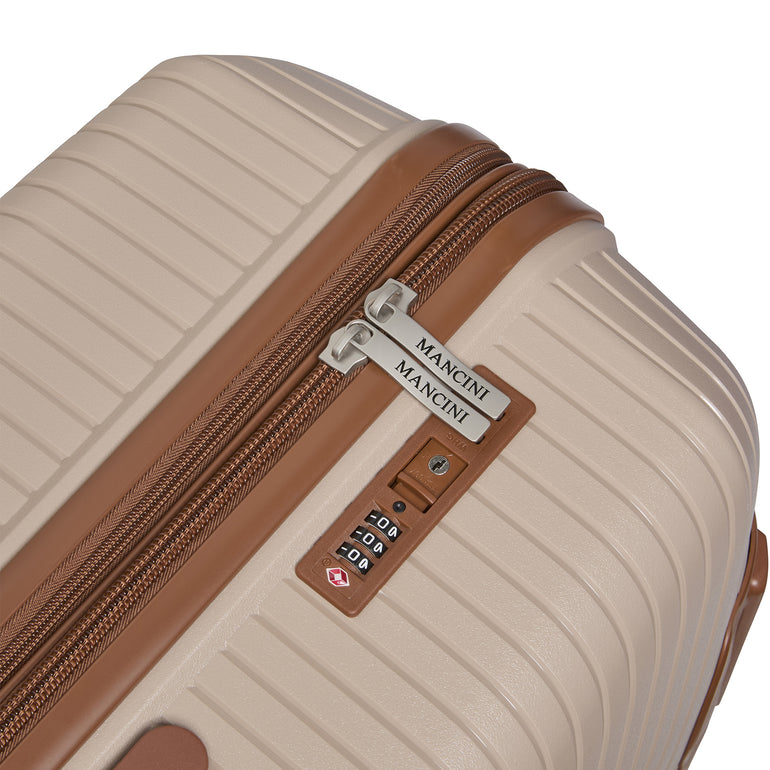 Mancini Luggage Mancini St. Lucia Collection Polypropylene Spinner Luggage 2-Piece Set (Carry-On & Large)
