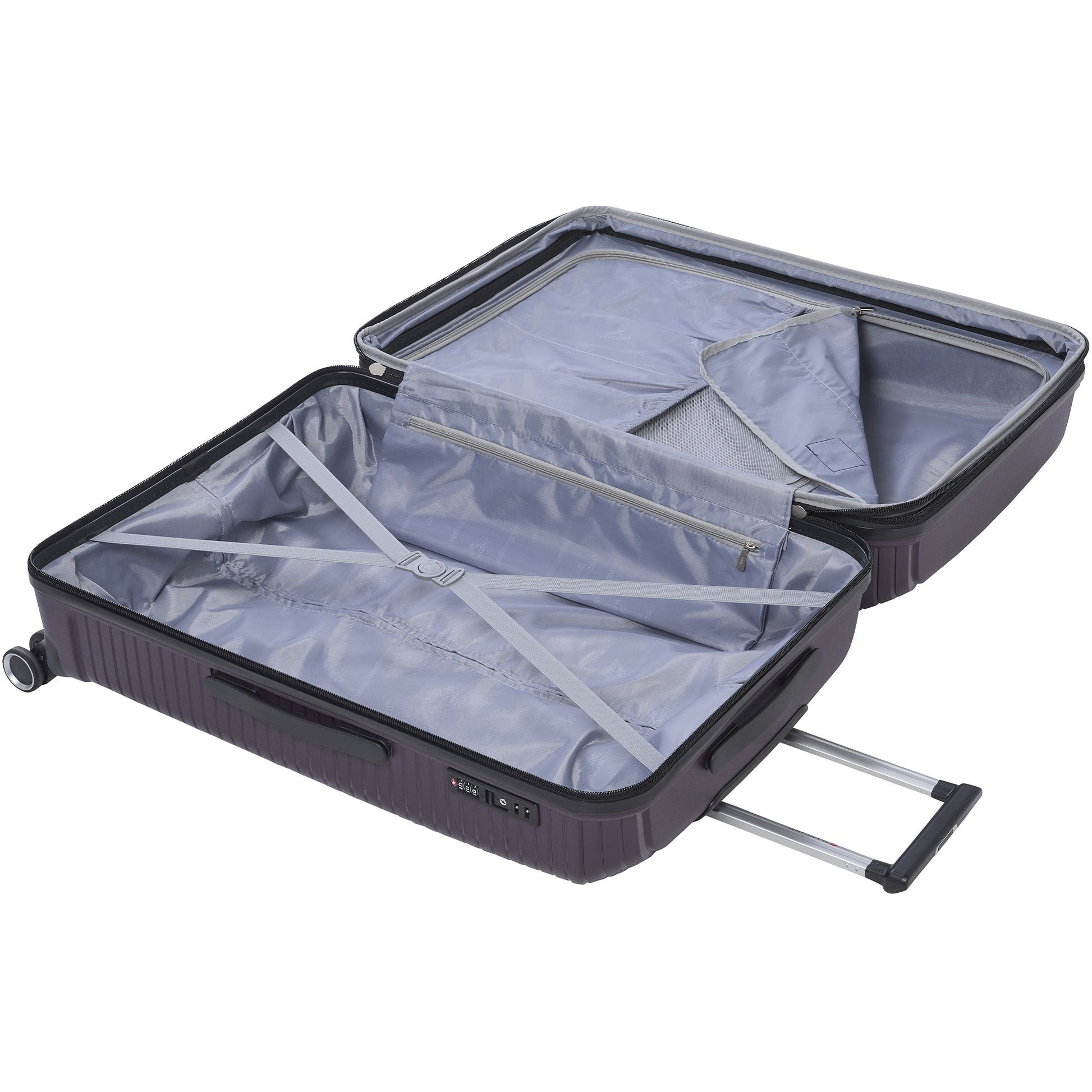 Mancini Luggage Mancini St. Lucia Collection Polypropylene Spinner Luggage 2-Piece Set (Carry-On & Large)