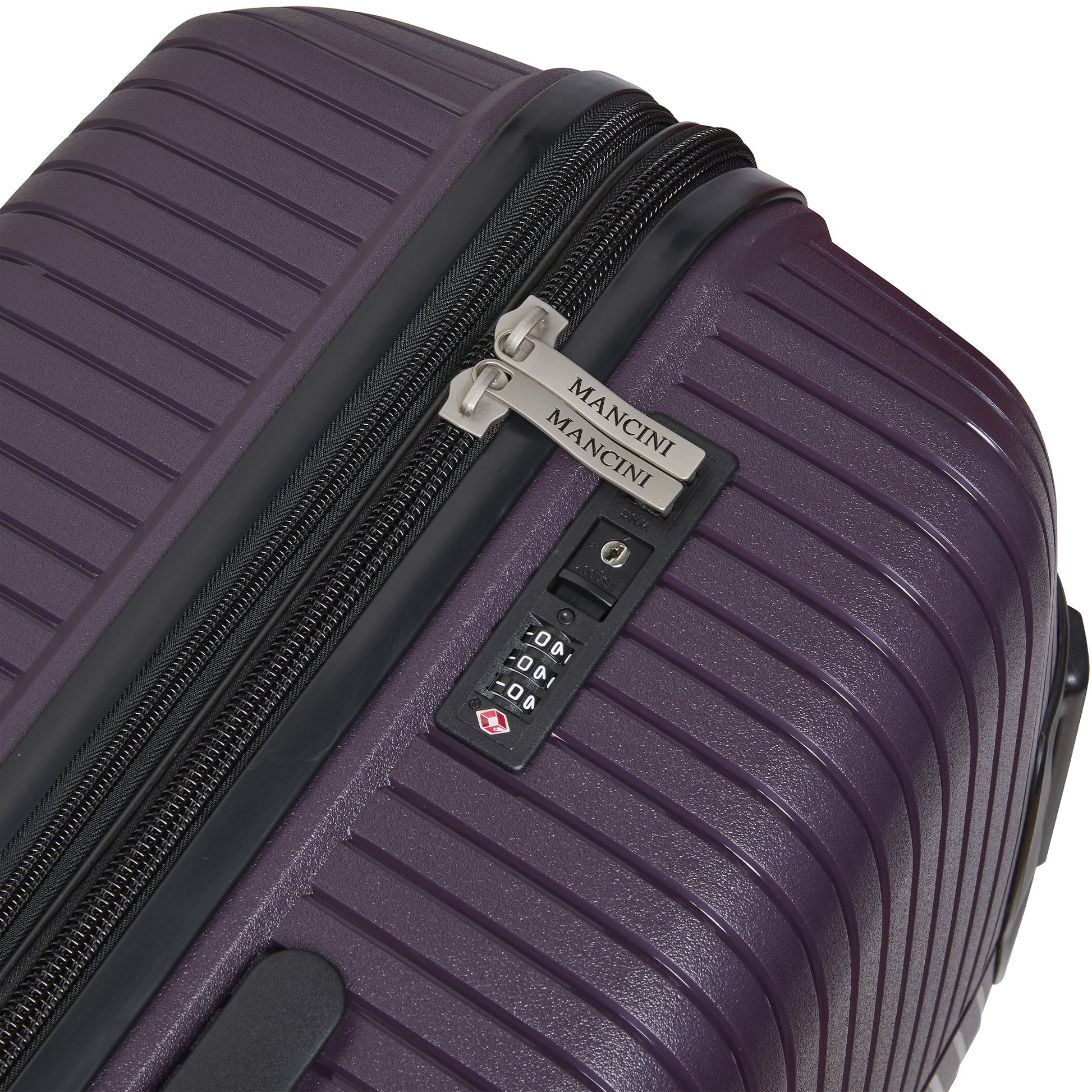 Mancini Luggage Mancini St. Lucia Collection Polypropylene Spinner Luggage 2-Piece Set (Carry-On & Large)
