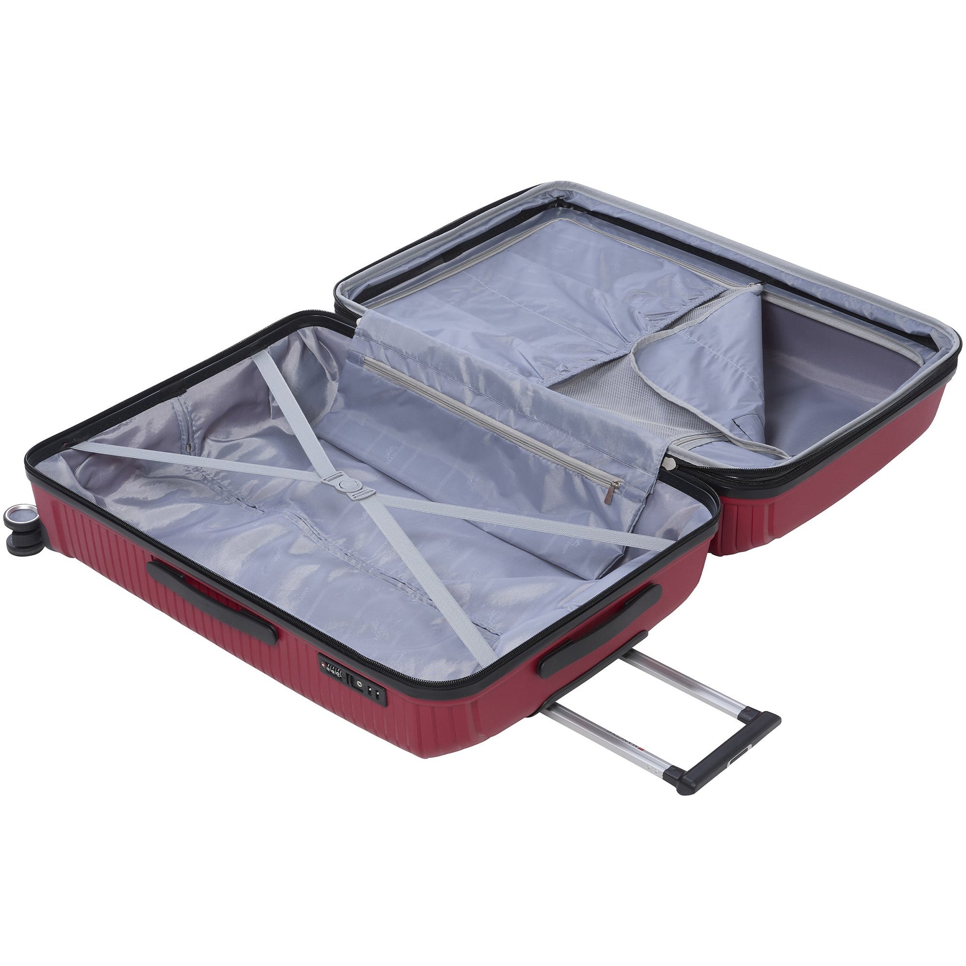 Mancini Luggage Mancini St. Lucia Collection Polypropylene Spinner Luggage 2-Piece Set (Carry-On & Large)