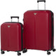 Mancini Luggage Red Mancini St. Lucia Collection Polypropylene Spinner Luggage 2-Piece Set (Carry-On & Large)