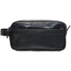 Mancini Travel Accessories Black Mancini Buffalo Dual Top Zipper Toiletry Bag