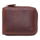 Mancini Wallets Brown Mancini BOULDER Men's RFID Secure Zippered Wallet with Removable Passcase