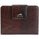 Mancini Wallets Brown Mancini Croco2 Women’s Medium Clutch Wallet with Enhanced RFID Protection