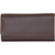 Mancini Wallets Brown Mancini Sonoma Women’s Quad fold Wallet with Enhanced RFID Protection