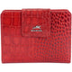 Mancini Wallets Red Mancini Croco2 Women’s Medium Clutch Wallet with Enhanced RFID Protection