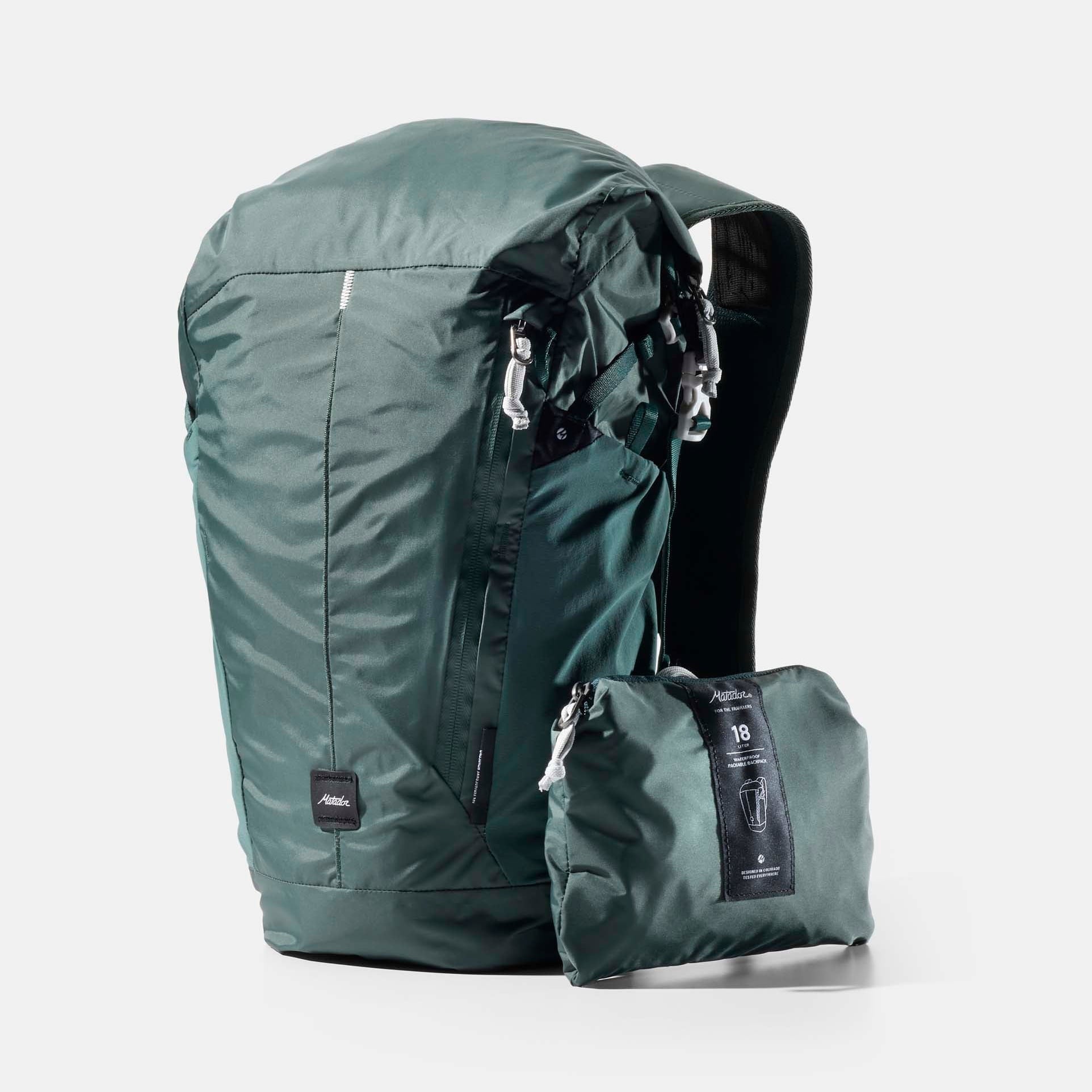Matador Backpacks Juniper Matador 18L Waterproof Packable Backpack - Packed