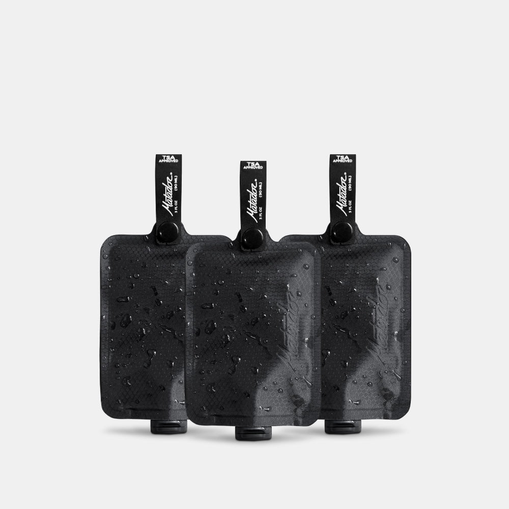 Matador Travel Accessories Charcoal Matador FlatPak Toiletry Bottle 3-Pack