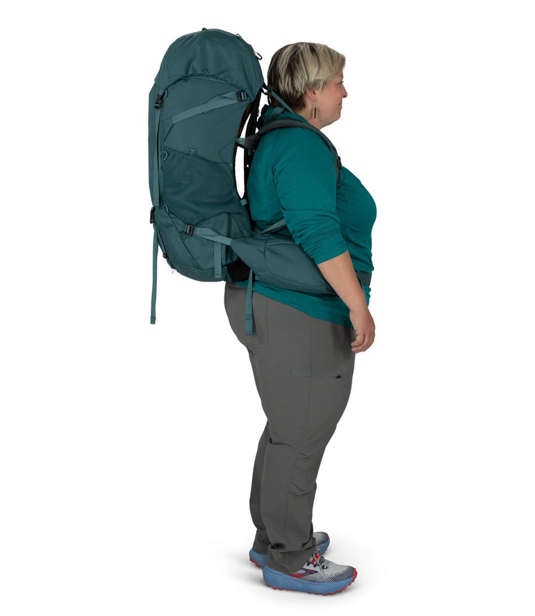 Osprey Backpacks Cascade Blue/Melon Orange Osprey Renn 65L Extended Fit