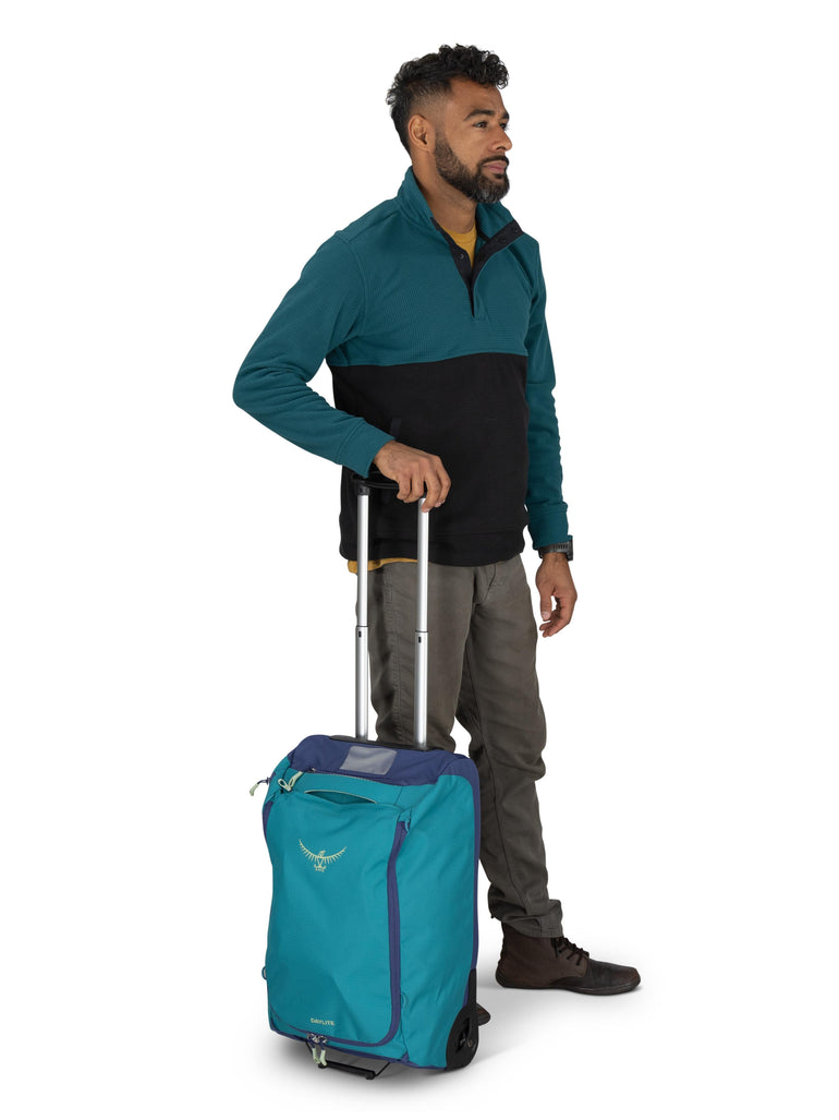 Osprey Wheeled Duffle Blue Spikemoss/Alkaline Osprey Daylite Carry-On Wheeled Duffel 40 - Blue Spikemoss/Alkaline