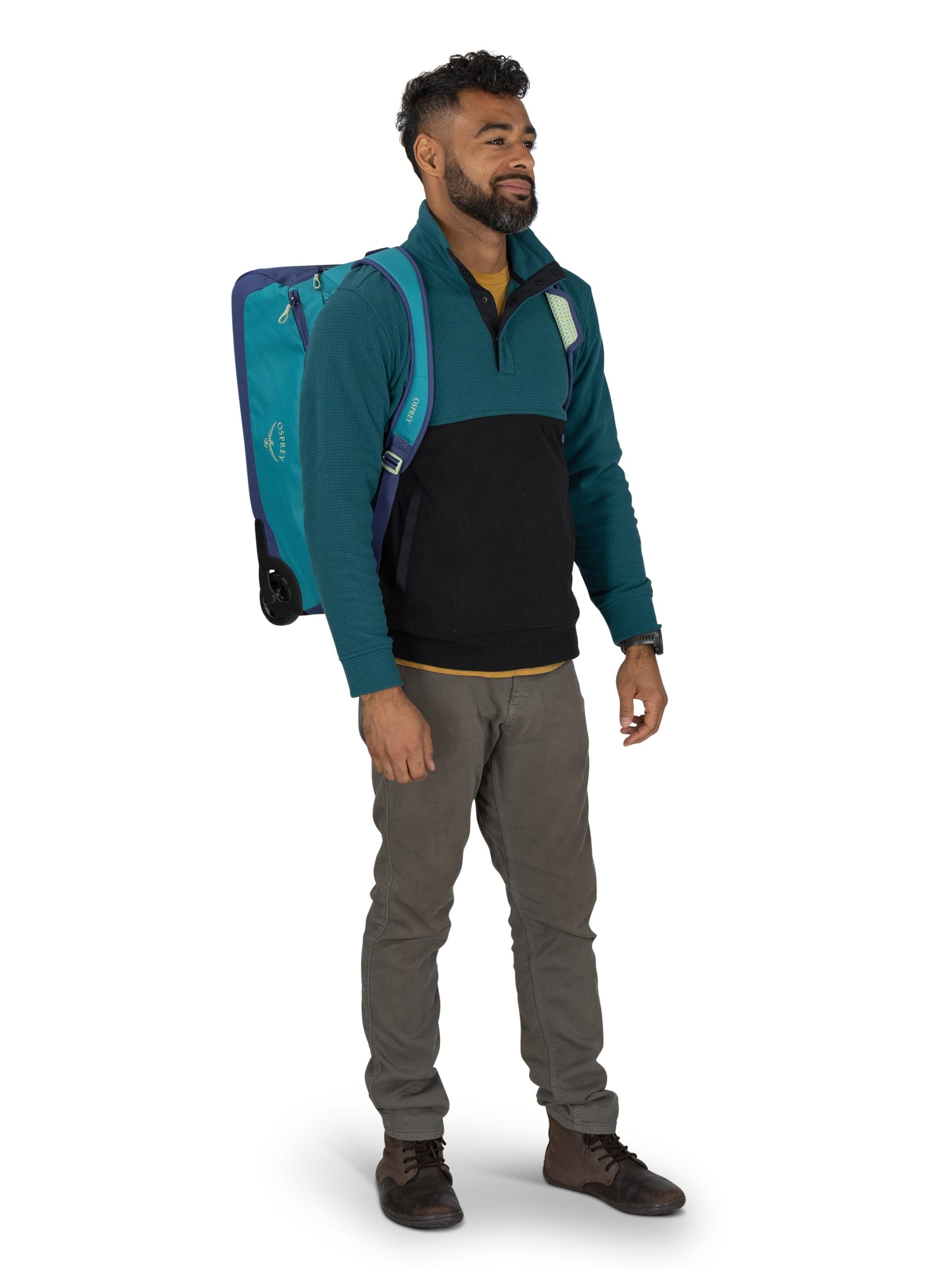 Osprey Wheeled Duffle Blue Spikemoss/Alkaline Osprey Daylite Carry-On Wheeled Duffel 40 - Blue Spikemoss/Alkaline