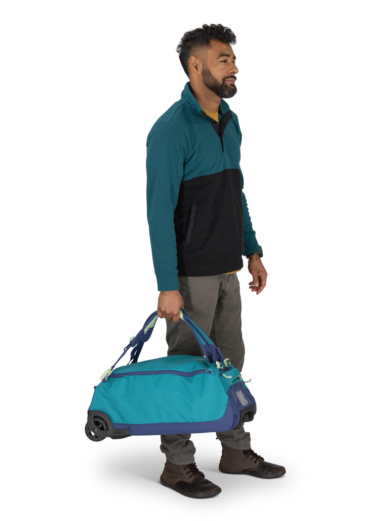Osprey Wheeled Duffle Blue Spikemoss/Alkaline Osprey Daylite Carry-On Wheeled Duffel 40 - Blue Spikemoss/Alkaline