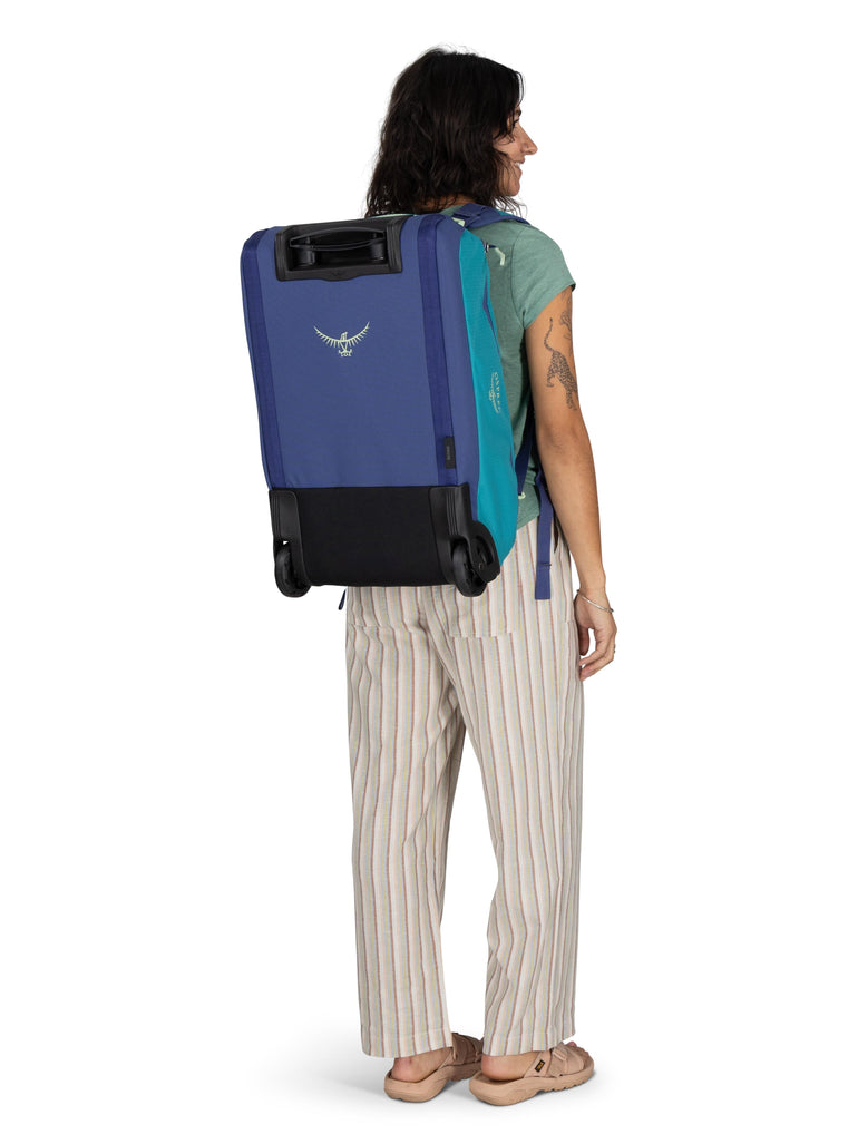 Osprey Wheeled Duffle Blue Spikemoss/Alkaline Osprey Daylite Carry-On Wheeled Duffel 40 - Blue Spikemoss/Alkaline