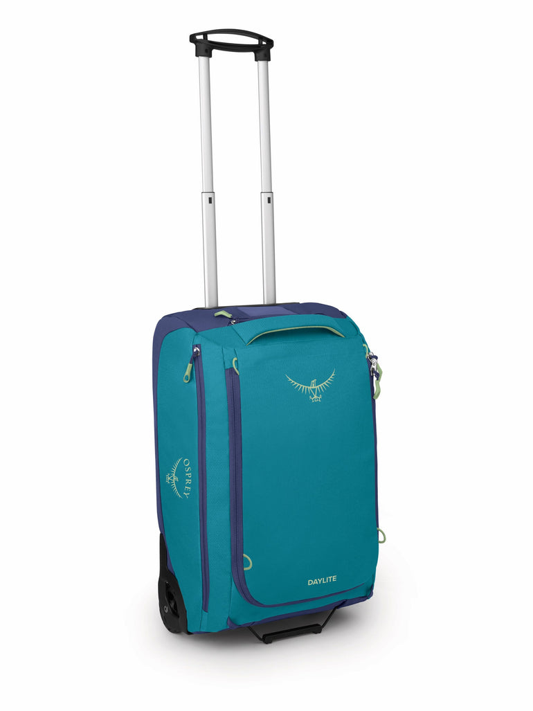 Osprey Wheeled Duffle Blue Spikemoss/Alkaline Osprey Daylite Carry-On Wheeled Duffel 40 - Blue Spikemoss/Alkaline