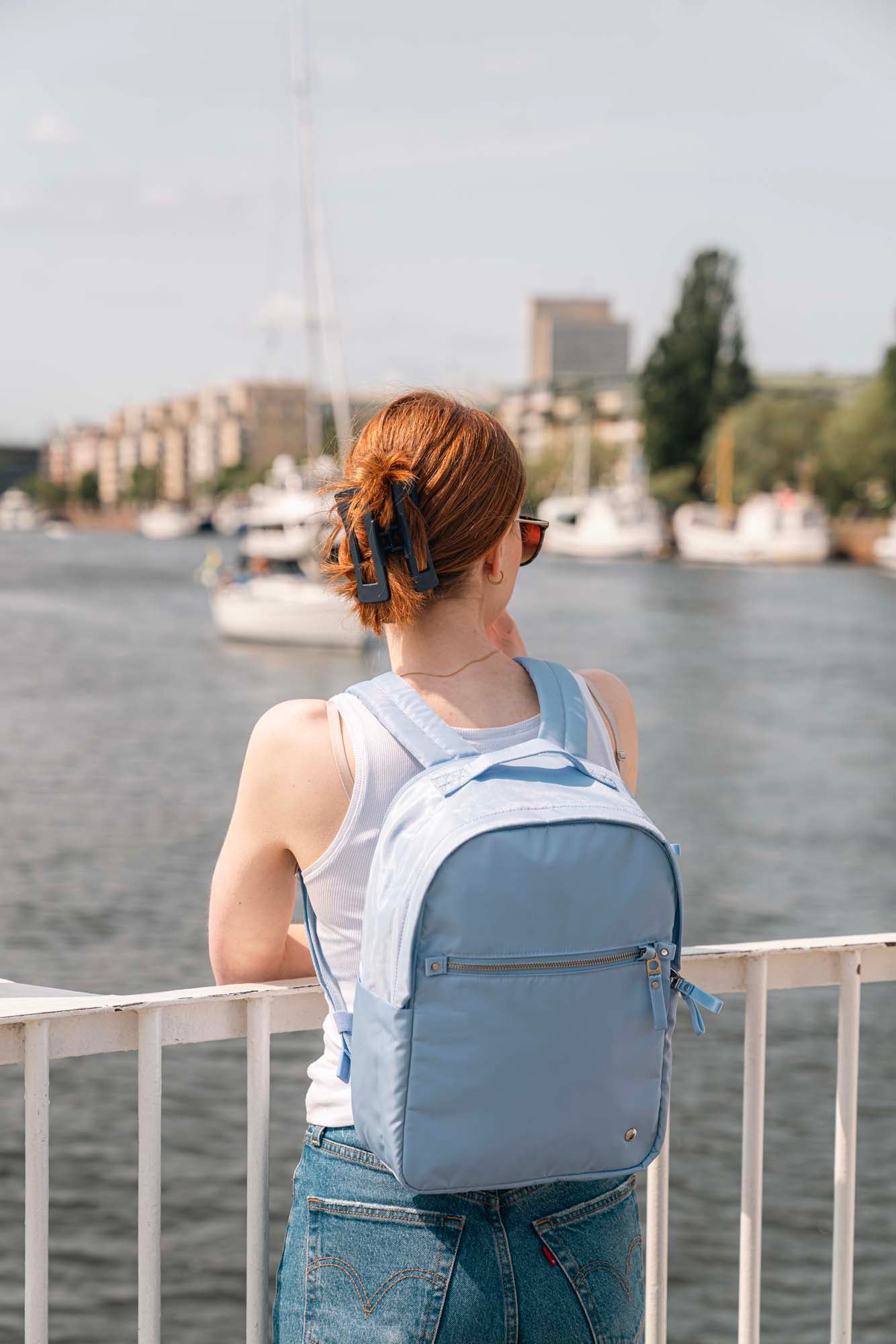 Pacsafe Backpacks Serenity Blue Pacsafe W 10L Anti-Theft Backpack - Serenity Blue