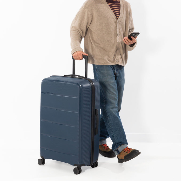 Premier Luggage Navy Premier Porter Hardside Large Checked Luggage