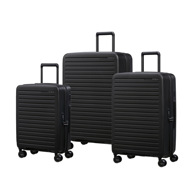 Samsonite Luggage Black Samsonite Restackd Spinner Expandable 3-Piece Nested Luggage Set