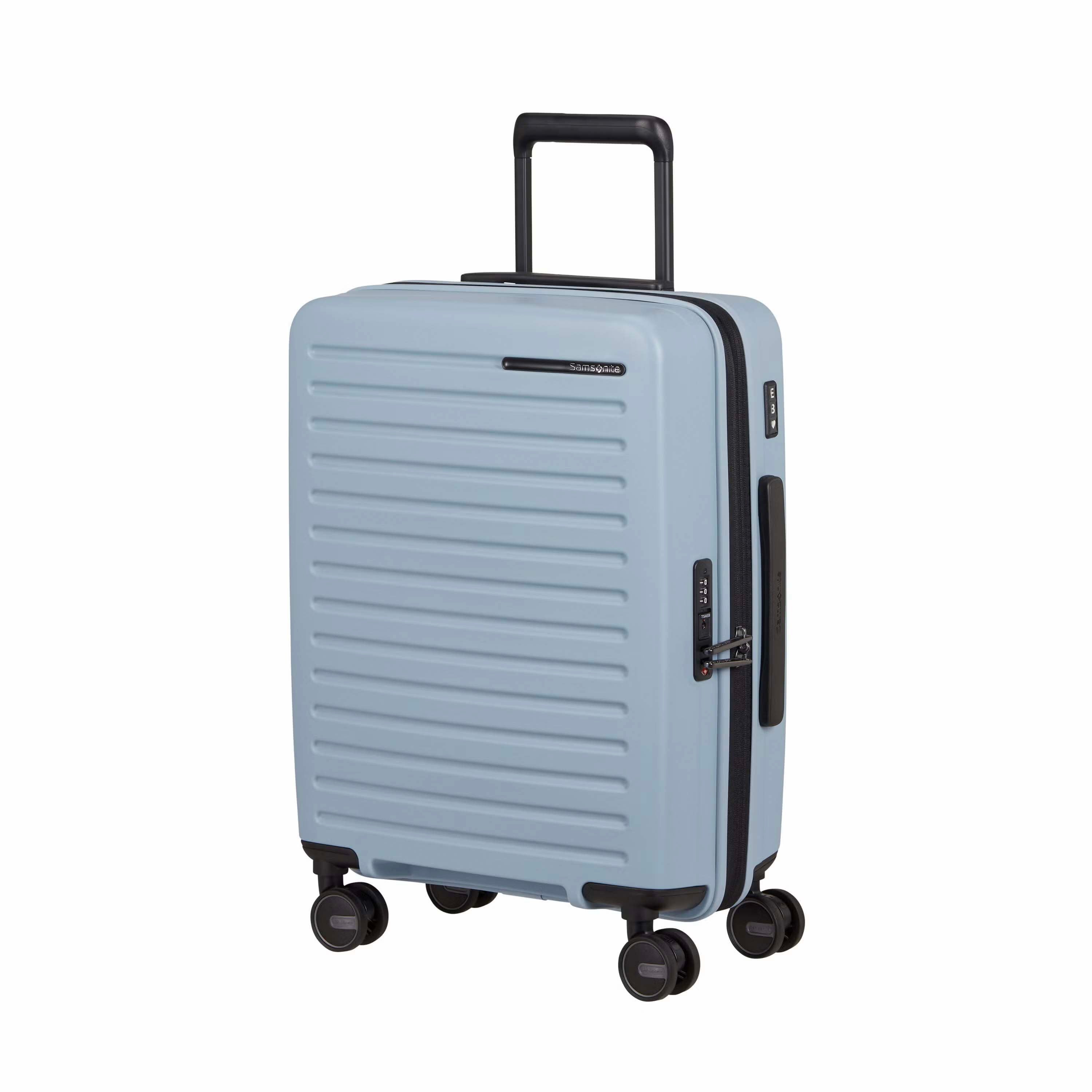 Samsonite Luggage Limited Edition: Fog Blue Samsonite Restackd Spinner Carry-On Expandable Luggage