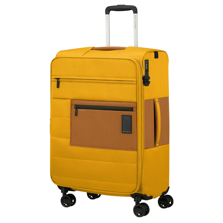Samsonite Luggage Limited Edition: Golden Yellow Samsonite Vaycay Spinner Medium Expandable Luggage