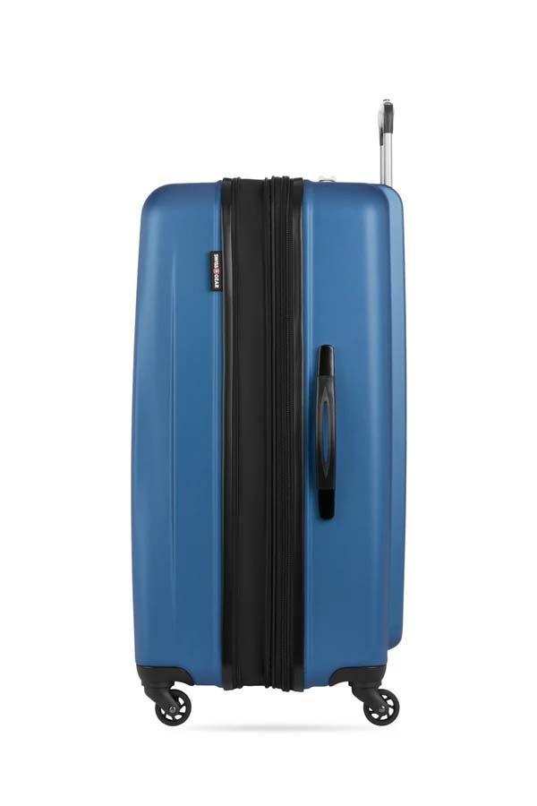 Swiss Gear Luggage Blue Swiss Gear The Chrome Large Checked Spinner Luggage