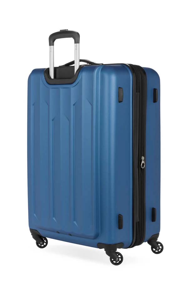 Swiss Gear Luggage Blue Swiss Gear The Chrome Large Checked Spinner Luggage