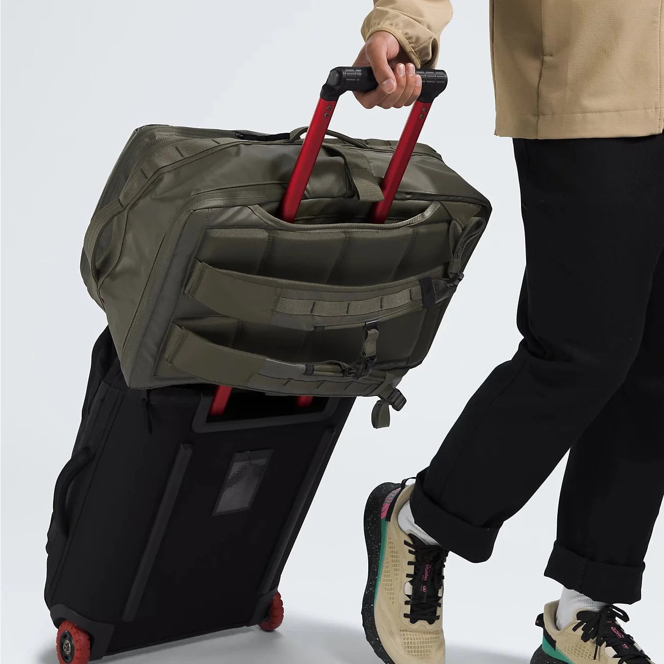 The North Face Backpacks Transcendent Grey/Endless Dusk/High Rise Grey The North Face Base Camp Voyager Travel Pack - Transcendent Grey/Endless Dusk/High Rise Grey