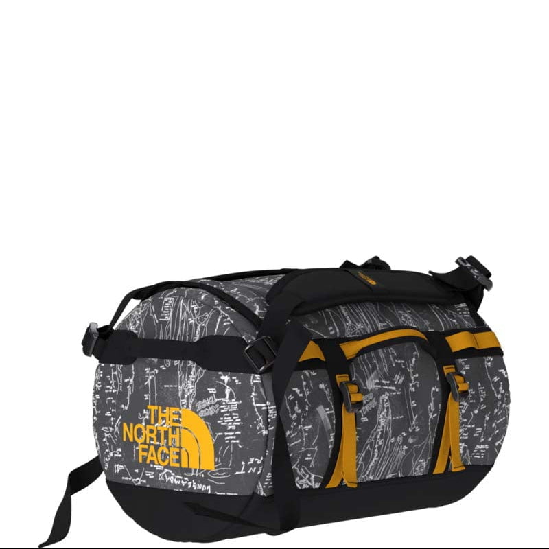 The North Face Duffles Anthracite Grey Conrad Topo Print/Summit Gold The North Face Base Camp Duffel—XS