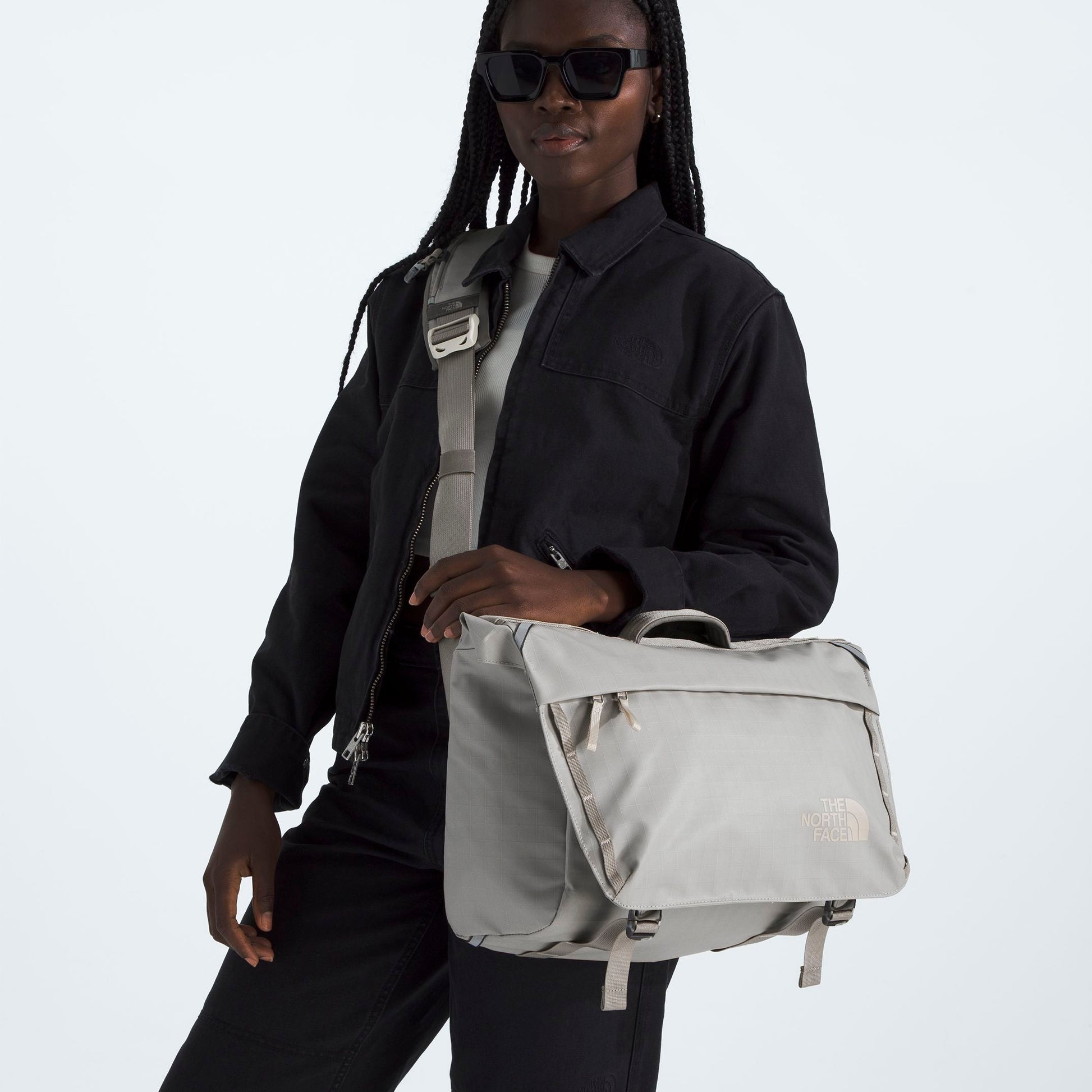 The North Face Messenger Bags Shady Blue/Summit Navy The North Face Base Camp Voyager Messenger Bag