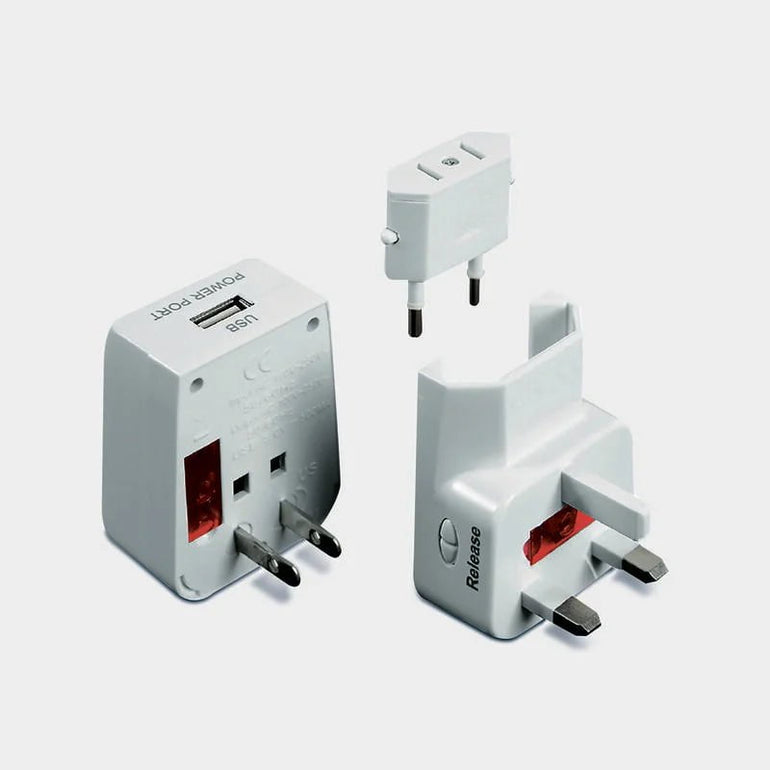 Travelon Adapters White Travelon Worldwide Adapter and USB Charger