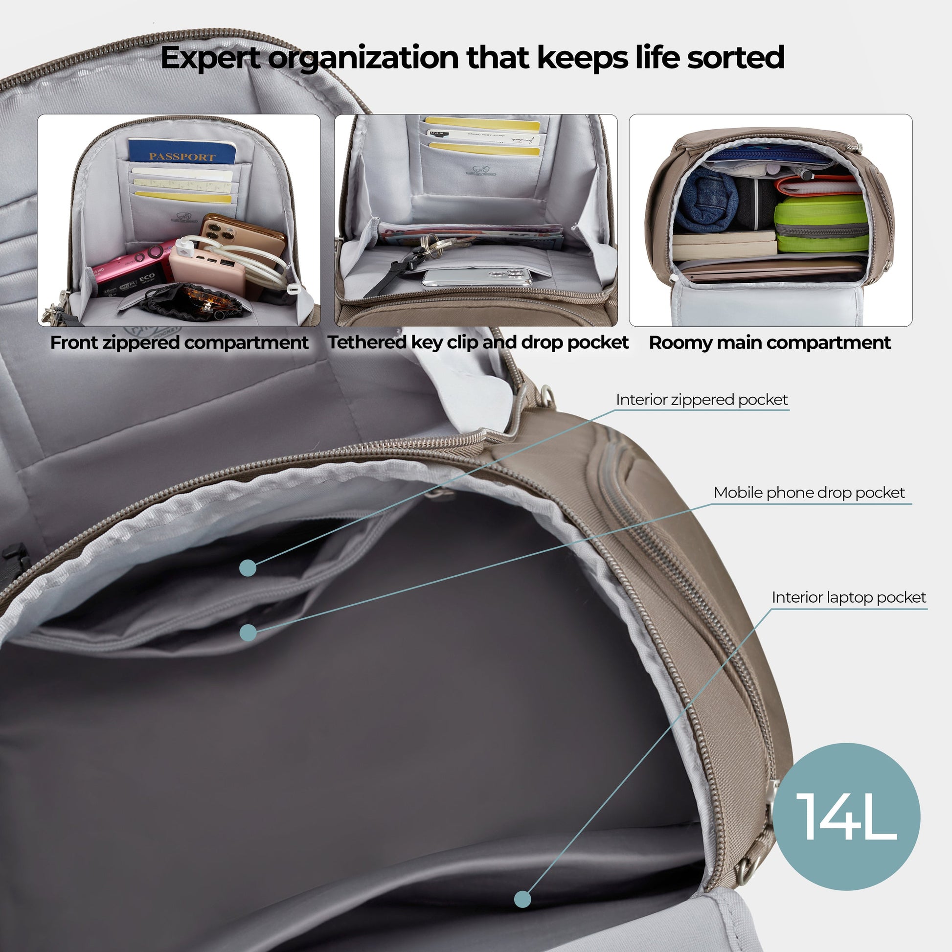 Travelon Backpacks Travelon Anti-Theft Backpack (RFID Blocking)