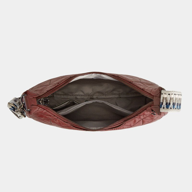 Travelon Cross-Body Bag Geo Paprika Travelon Anti-Theft Boho Slouchy Crossbody - Geo Paprika