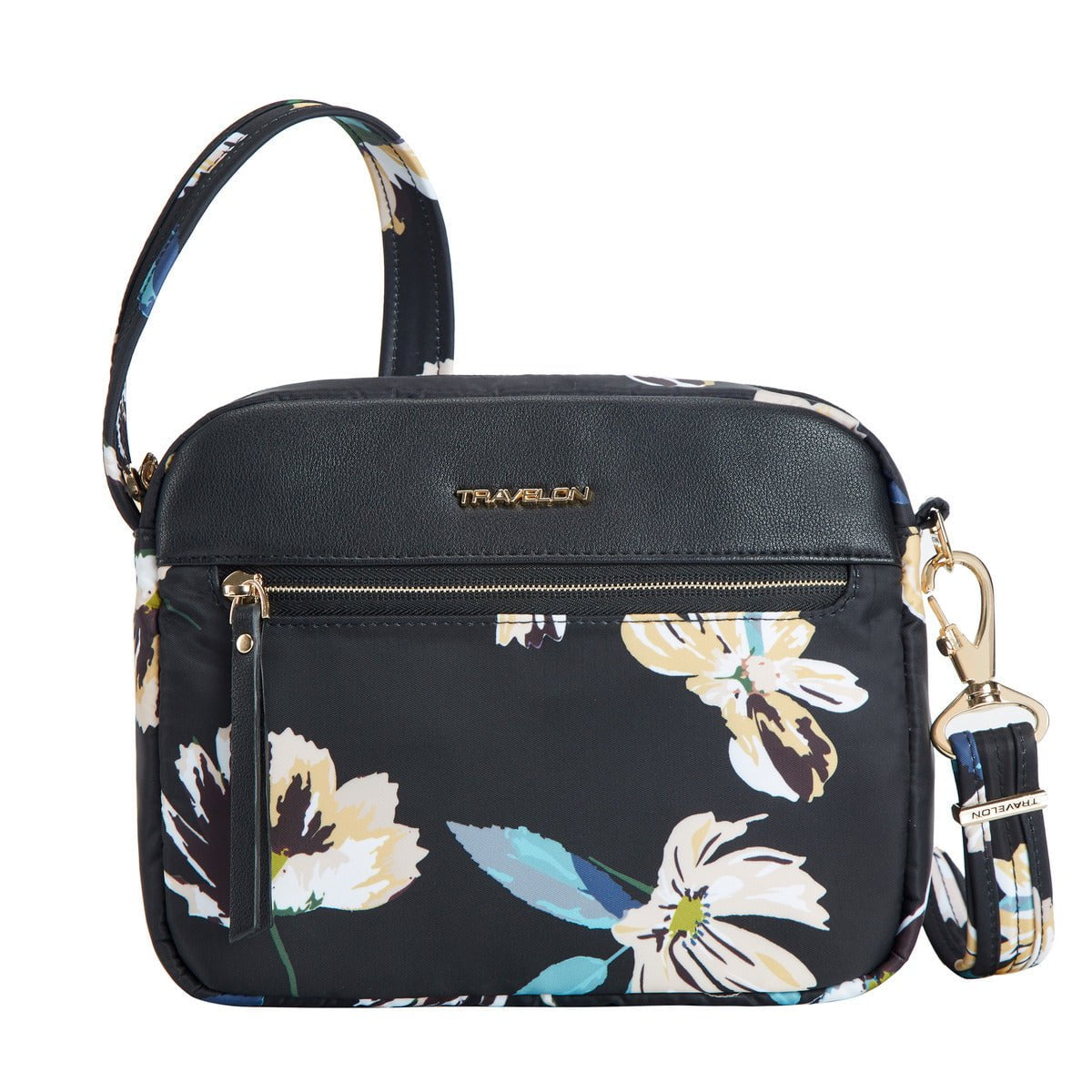 Travelon Cross-Body Bag Midnight Floral Travelon Anti-Theft Addison Small Crossbody