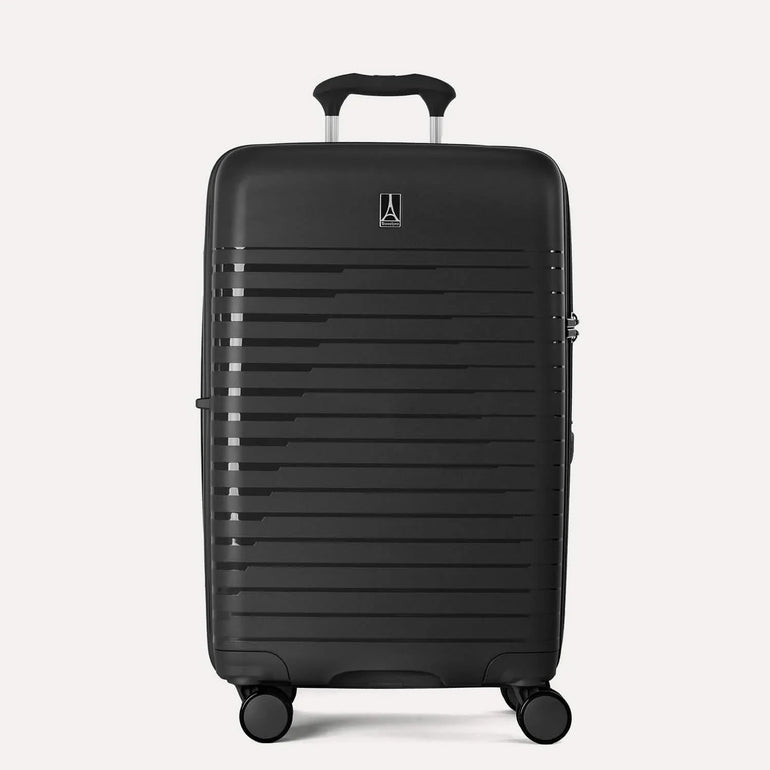 Travelpro Luggage Black Travelpro Optima Expandable Check-In Spinner Medium Luggage