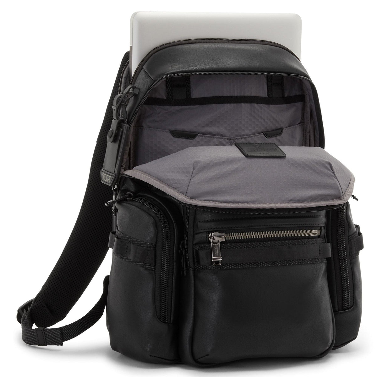 Tumi Backpacks Black Tumi Alpha Bravo Navigation Leather Backpack