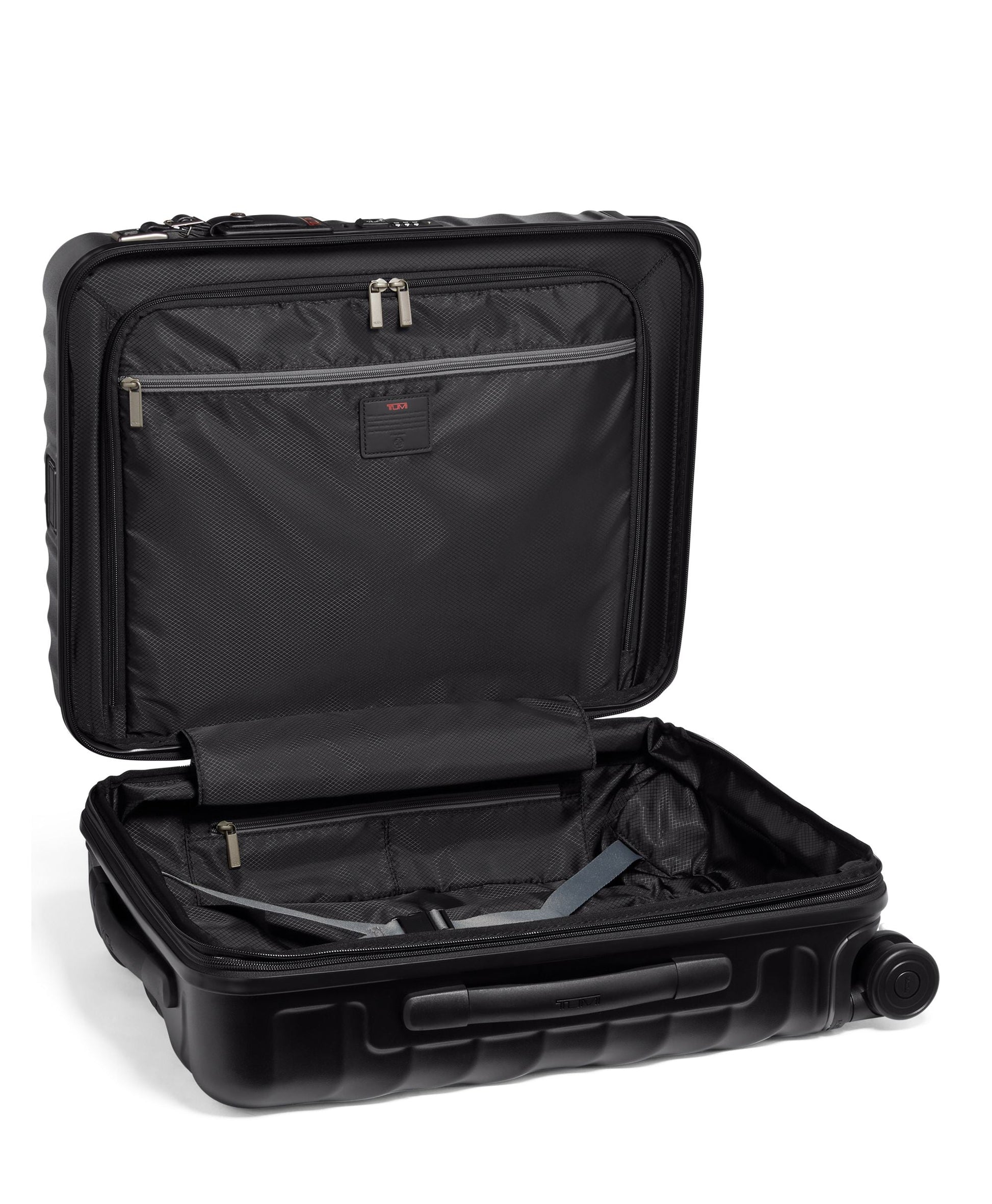 Tumi Luggage Black Textured Tumi 19 Degree Large Expandable Carry-On Luggage