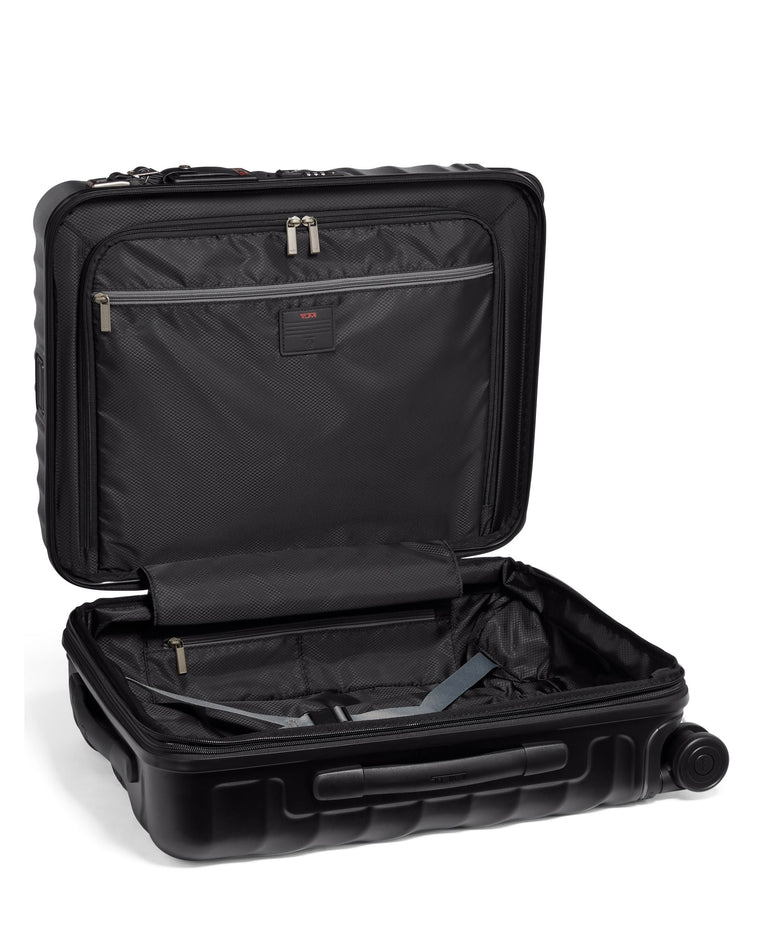 Tumi Luggage Black Textured Tumi 19 Degree Large Expandable Carry-On Luggage