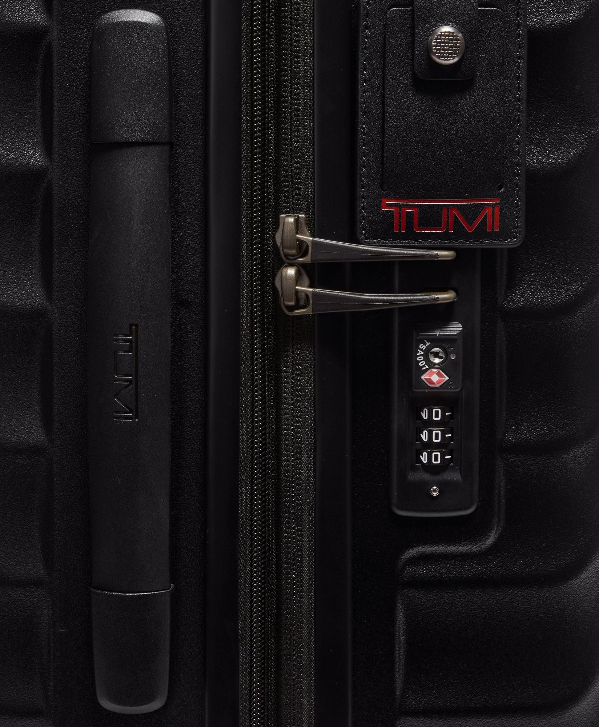 Tumi Luggage Black Textured Tumi 19 Degree Large Expandable Carry-On Luggage